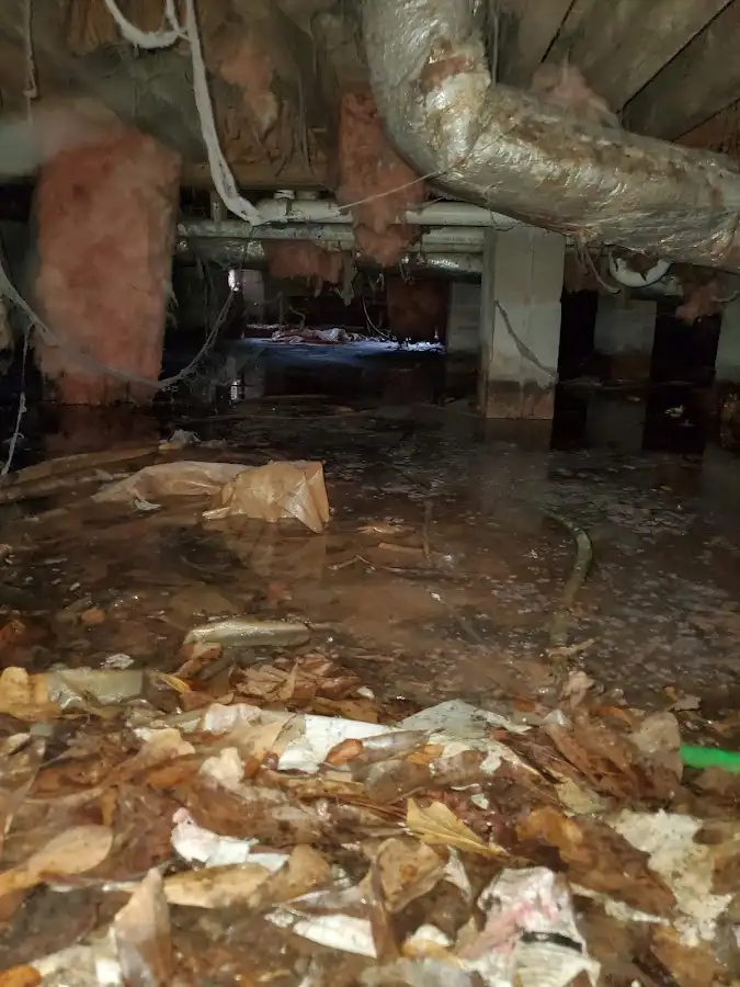 Crawl space flood assessment for Commercial Water Damage Restoration in Lopatcong