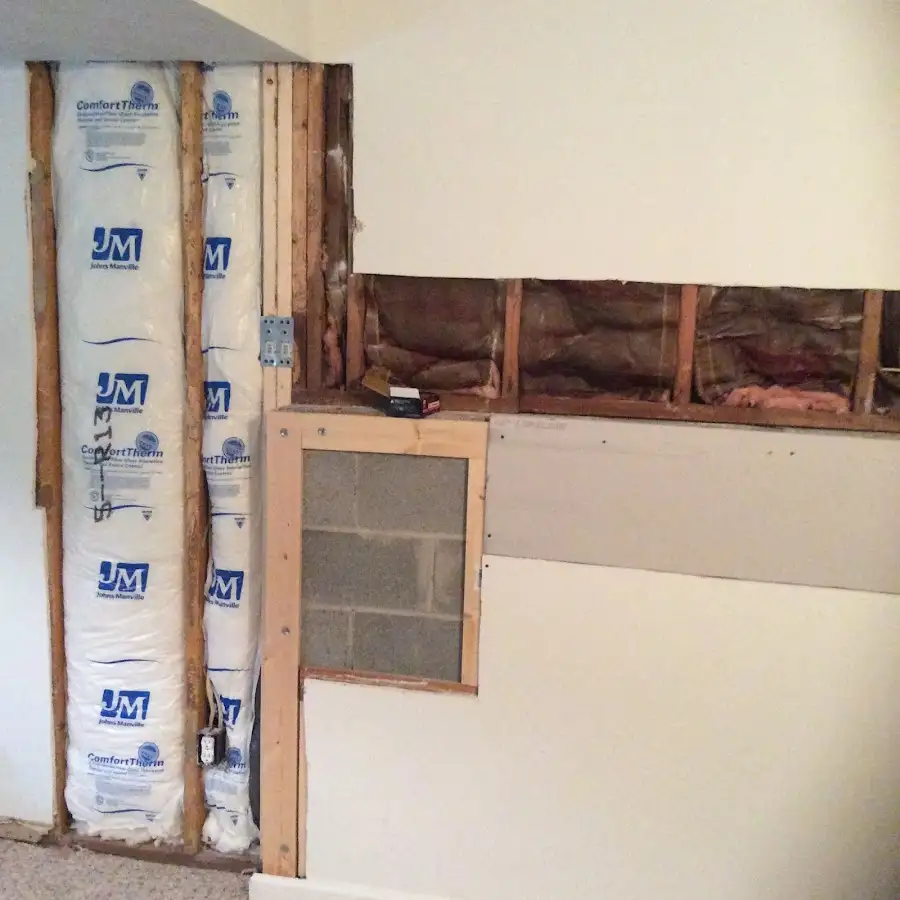 Wall insulation replacement during Contents Cleaning & Restoration in Lopatcong